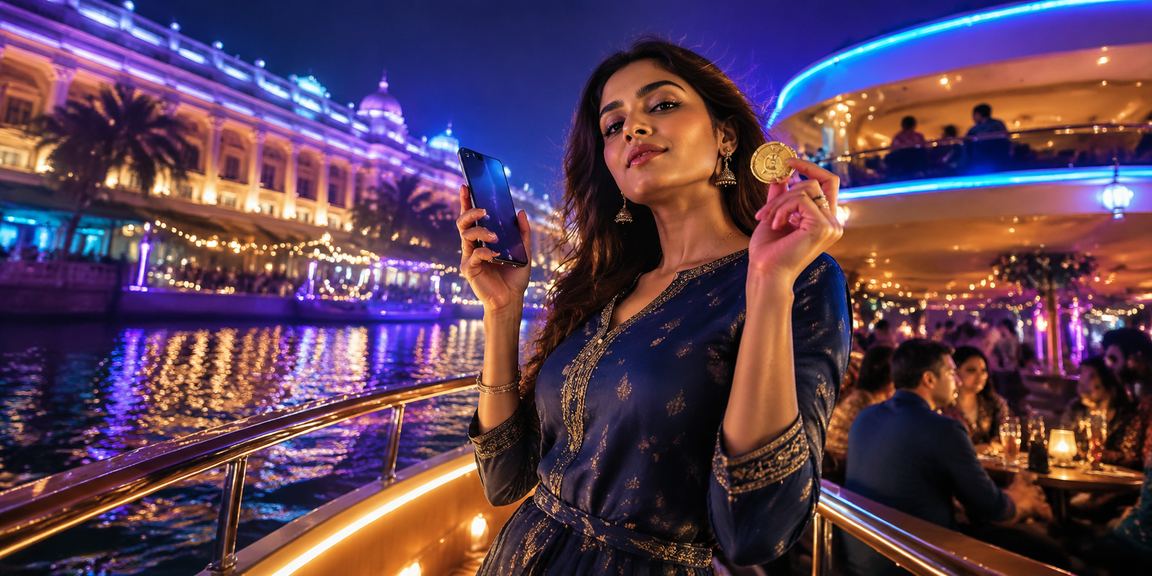 Indian smartphone showing UPI payment app screen in use